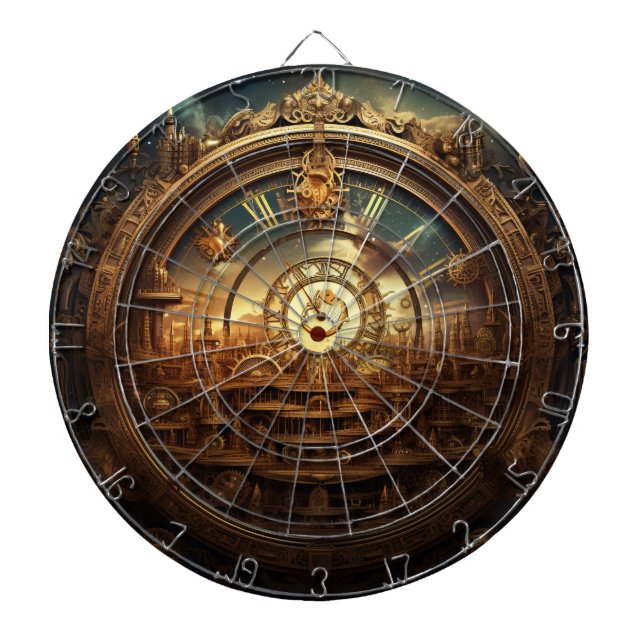 Steampunk Celestial Dartboard Dartscheibe (vorne)