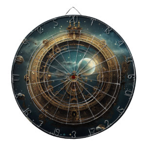 Steampunk Celestial Dartboard Dartscheibe