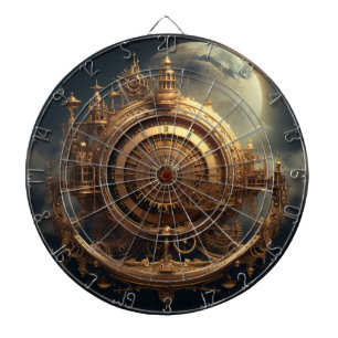 Steampunk Celestial Dartboard Dartscheibe