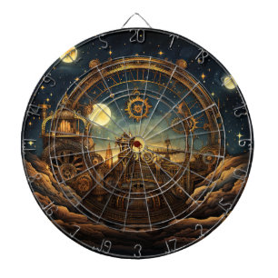 Steampunk Celestial Dartboard Dartscheibe
