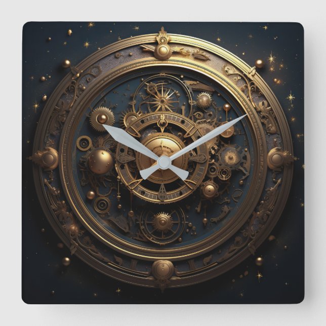 Steampunk Celestial Wall Uhr (Vorderseite)