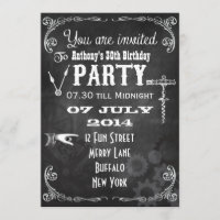 Steampunk Chalkboard Geburtstagsparty