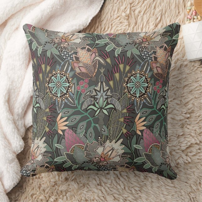 Steampunk-Chintz grau Kissen (Decke)