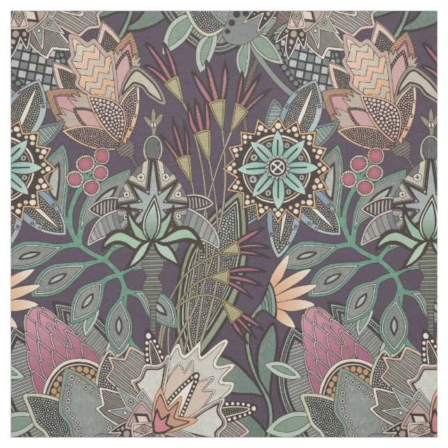 Steampunk-Chintz-Traube Stoff (Muster)