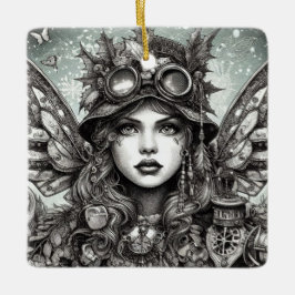 Steampunk Christmas Angel Keramikornament