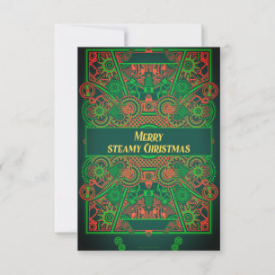 Steampunk Christmas Gruß RSVP Karte