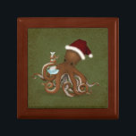 Steampunk Christmas Octopus Scientist in Weihnacht Erinnerungskiste<br><div class="desc">Genießen Sie ein Steamphansweihnachtsfest mit diesem Oktopus-Chemiker in einer Weihnachtsmannmütze auf Ihren Leckerei-Dosen und Geschenkbehältern.</div>