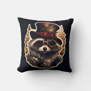 Steampunk Christmas Raccoon Kissen