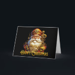Steampunk Christmas Santa Feiertagskarte<br><div class="desc">Fun steampunk Weihnachten Weihnachten Weihnachten.</div>