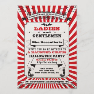 Steampunk Circus Halloween-Party Einladung
