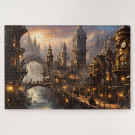 Steampunk City in Twilight Puzzle