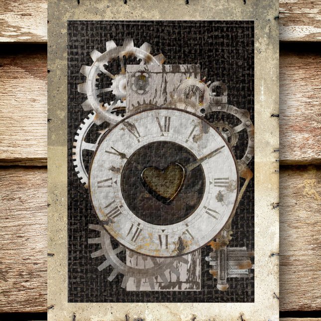 Steampunk Clock and Gears Jigsaw Puzzle (Von Creator hochgeladen)