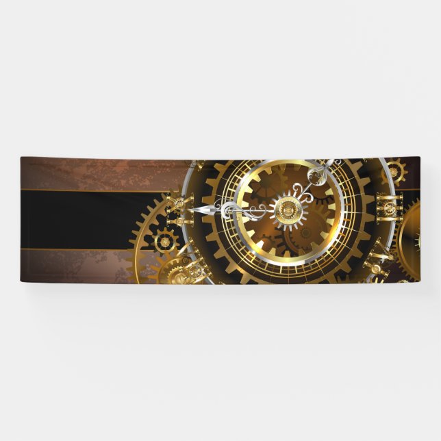 Steampunk clock banner (Horizontal)