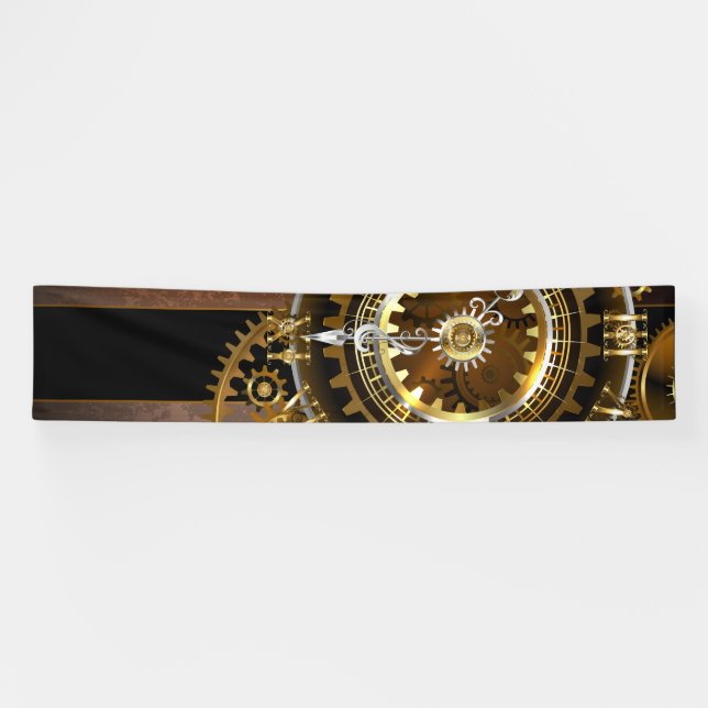 Steampunk clock banner (Horizontal)