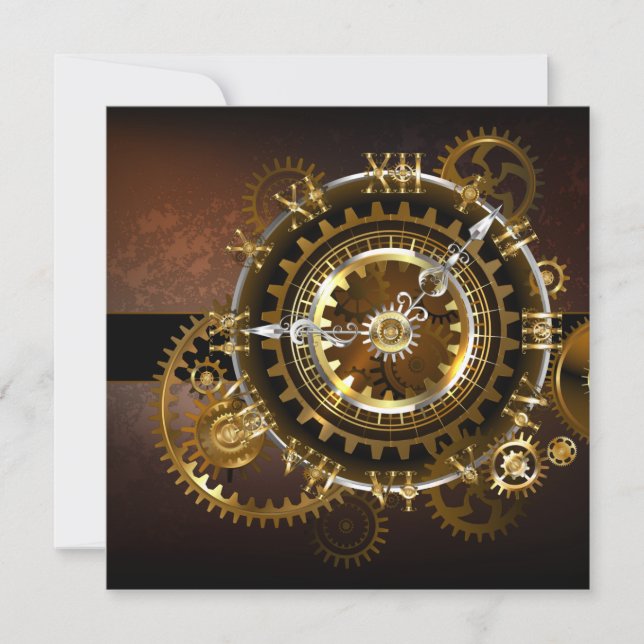 Steampunk clock dankeskarte (Vorderseite)