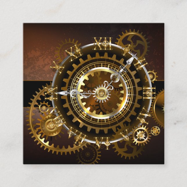 Steampunk clock empfehlungskarte (Vorderseite)