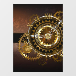 Steampunk clock fensteraufkleber