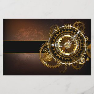 Steampunk clock flyer