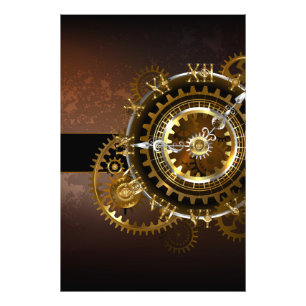 Steampunk clock fotodruck