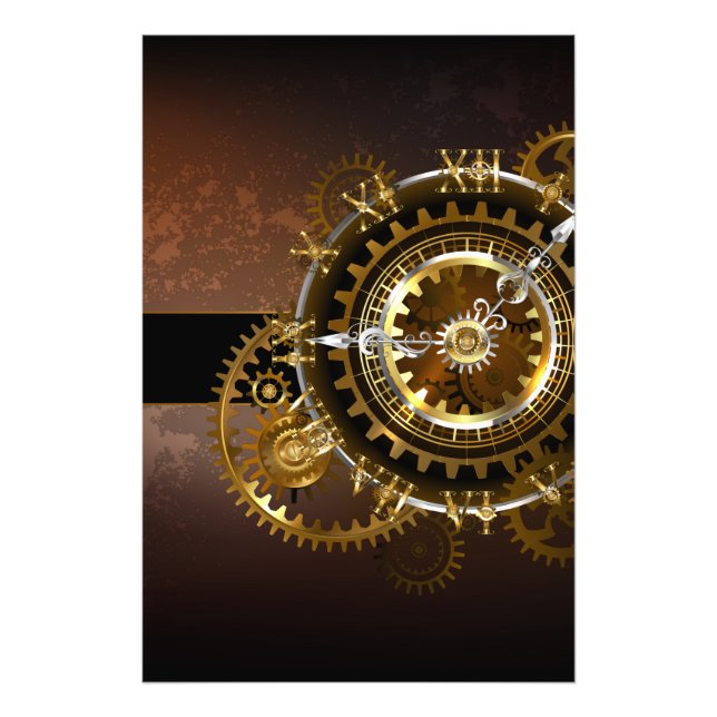Steampunk clock fotodruck (Vorne)