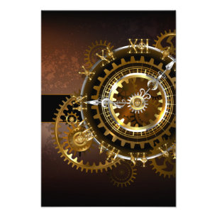 Steampunk clock fotodruck
