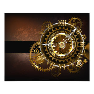 Steampunk clock fotodruck