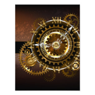 Steampunk clock fotodruck