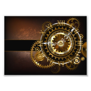 Steampunk clock fotodruck