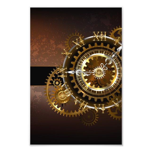 Steampunk clock fotodruck (Vorne)