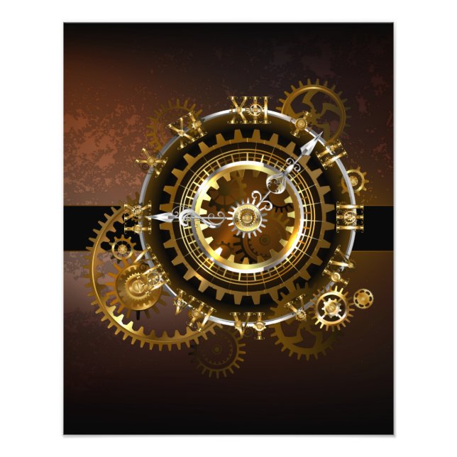 Steampunk clock fotodruck (Vorne)