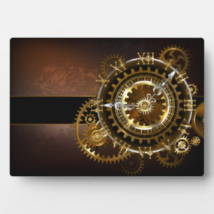 Steampunk clock fotoplatte