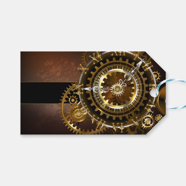 Steampunk clock geschenkanhänger (Vorderseite (Horizontal))