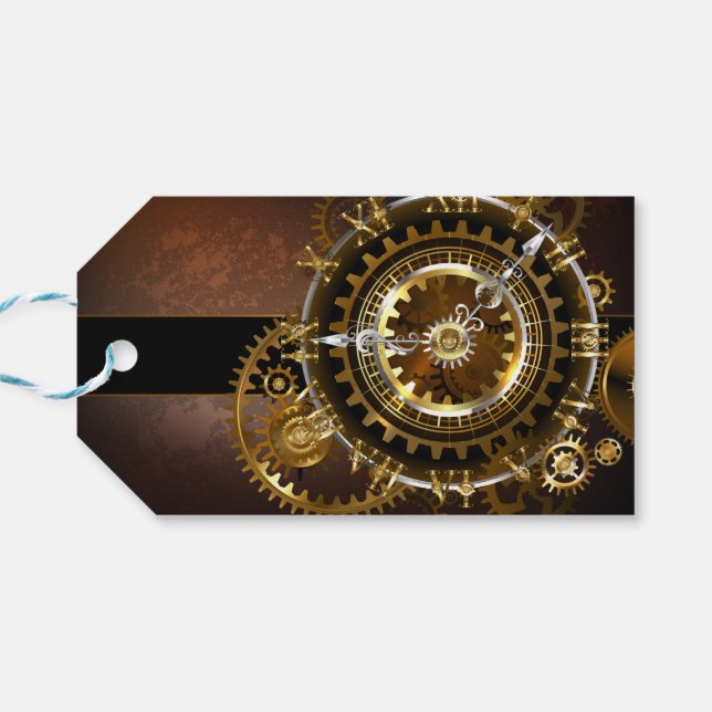 Steampunk clock geschenkanhänger (Rückseite Horizontal)
