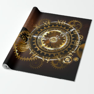 Steampunk clock geschenkpapier
