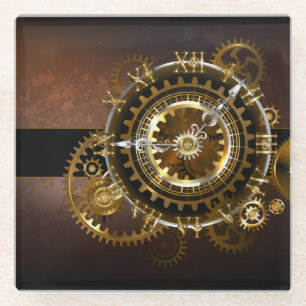 Steampunk clock glasuntersetzer