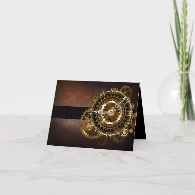 Steampunk clock karte (Vorderseite)