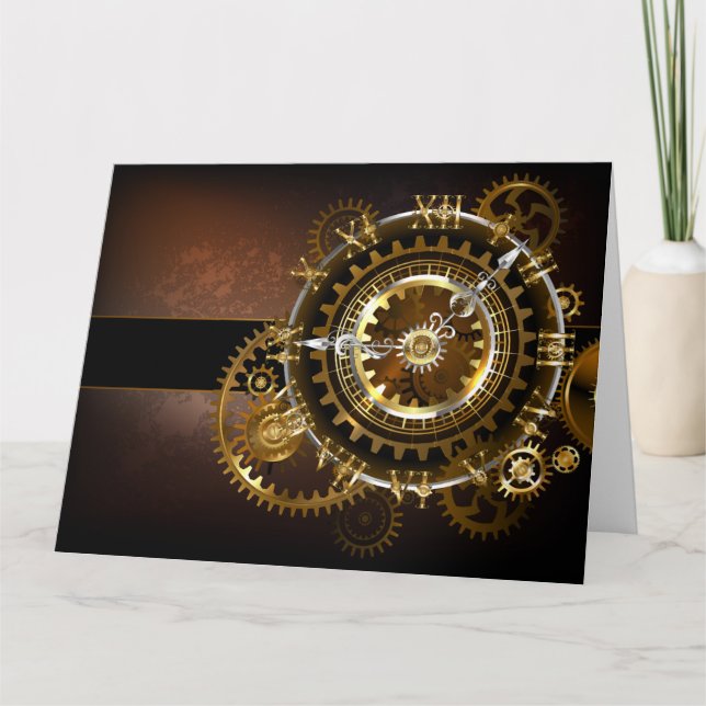 Steampunk clock karte (Vorderseite)