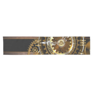 Steampunk clock kurzer tischläufer