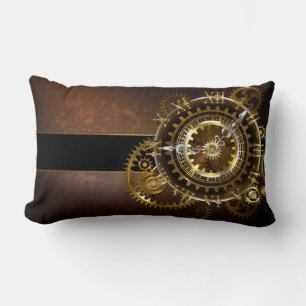 Steampunk clock lendenkissen