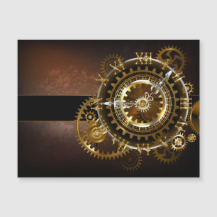 Steampunk clock magnetkarte