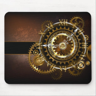 Steampunk clock mousepad