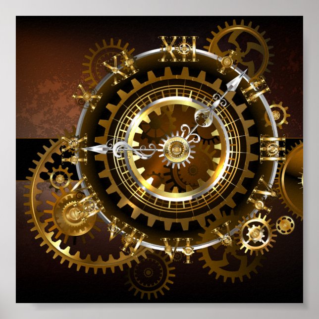 Steampunk clock poster (Vorne)