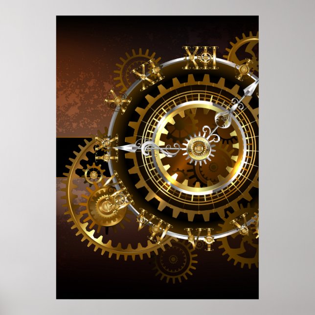 Steampunk clock poster (Vorne)
