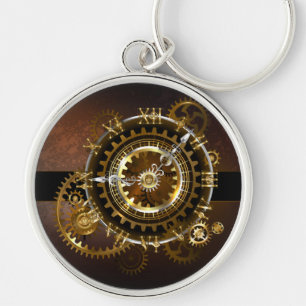 Steampunk clock schlüsselanhänger