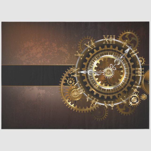 Steampunk clock seidenpapier (Vorderseite)
