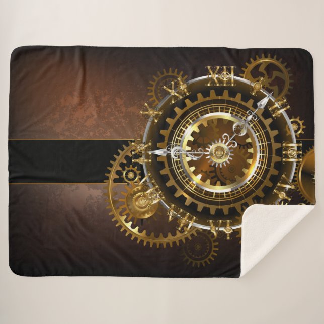 Steampunk clock sherpadecke (Vorderseite (Horizontal))