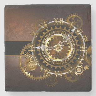 Steampunk clock steinuntersetzer