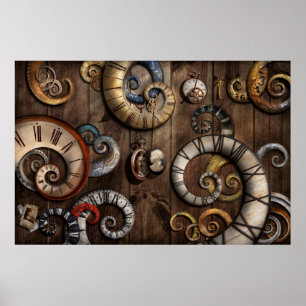 Steampunk - Clock - Time machine Poster