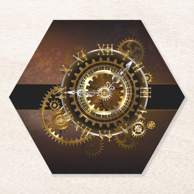 Steampunk clock untersetzer (Vorderseite)