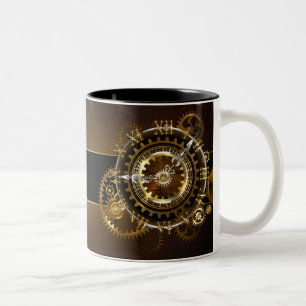 Steampunk clock zweifarbige tasse